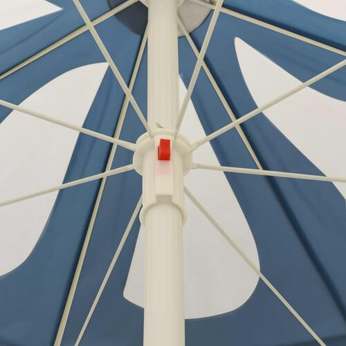 Strandparasol 240 cm blå