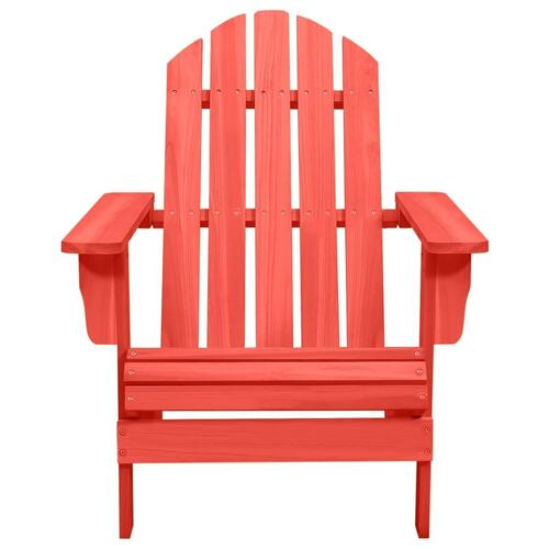 Adirondack-havestol massivt grantræ rød