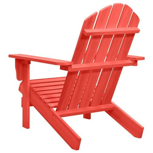 Adirondack-havestol massivt grantræ rød