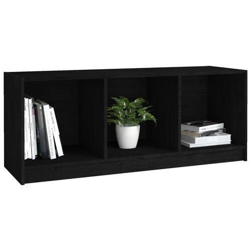 Tv-skab 104x33x41 cm massivt fyrretræ sort