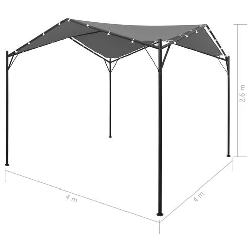Pavillon 4x4 m antracitgrå