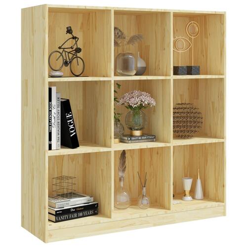 Bogskab/rumdeler 104x33,5x110 cm massivt fyrretræ