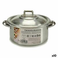 Gryde Med Låg Ø 14 cm Sølvfarvet Aluminium 1 L (10 enheder)