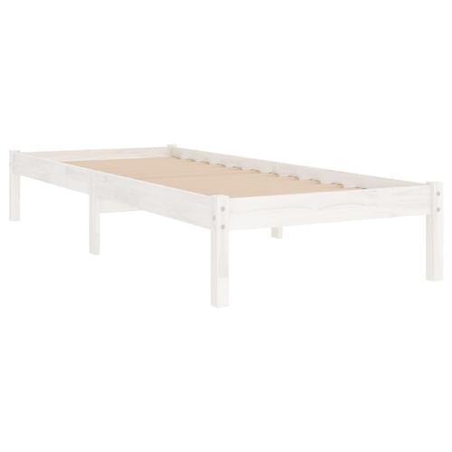 Sengeramme 75x190 cm Small Single massivt træ hvid