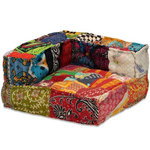 4-personers modulpuf stof patchwork
