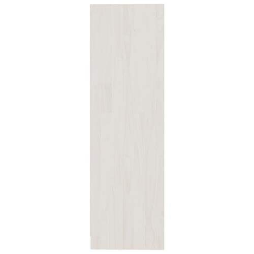 Bogskab/rumdeler 104x33,5x110 cm massivt fyrretræ hvid
