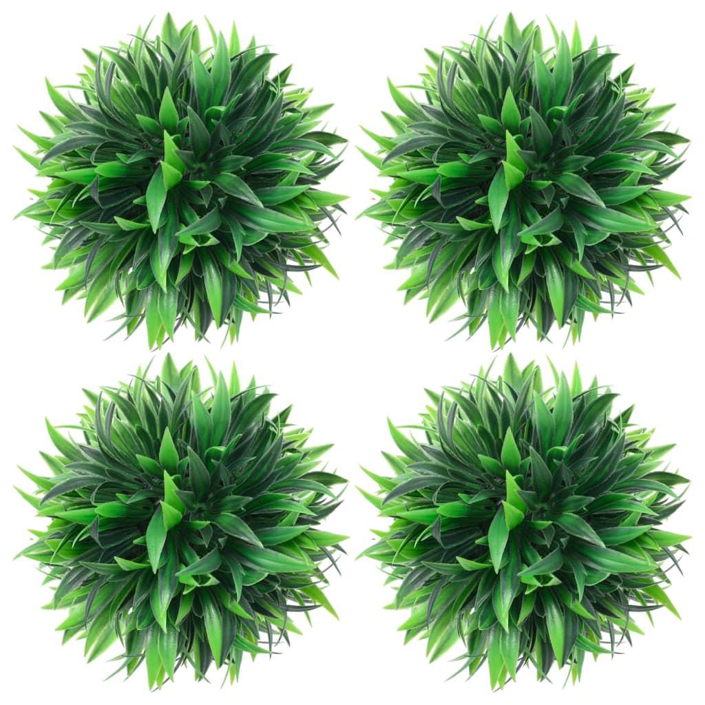 Kunstige buksbom 4 stk. 15 cm kugleformet