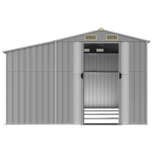 Haveskur 277x365,5x179 cm galvaniseret stål grå