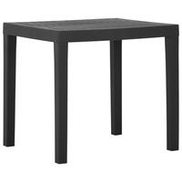 Havebord 79x65x72 cm plastik grå