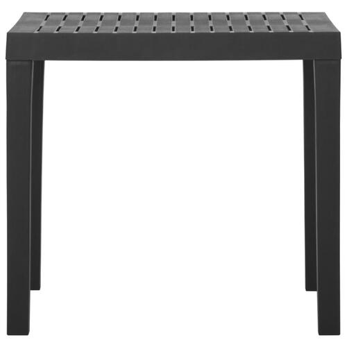 Havebord 79x65x72 cm plastik grå