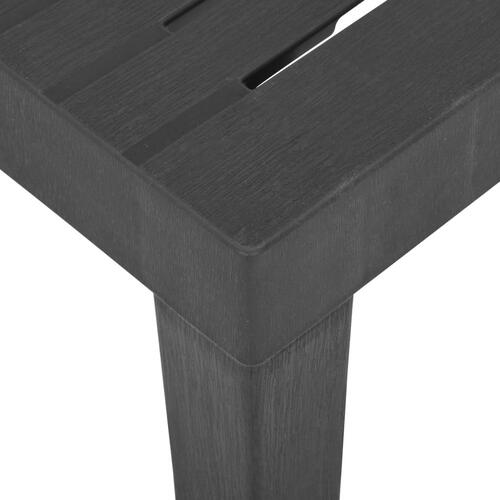 Havebord 79x65x72 cm plastik grå