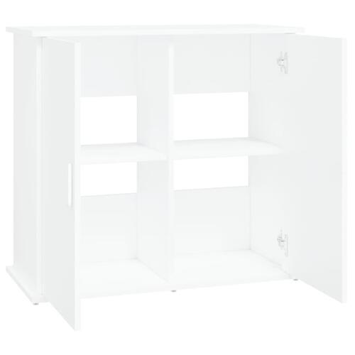 Akvariebord 81x36x73 cm konstrueret træ hvid