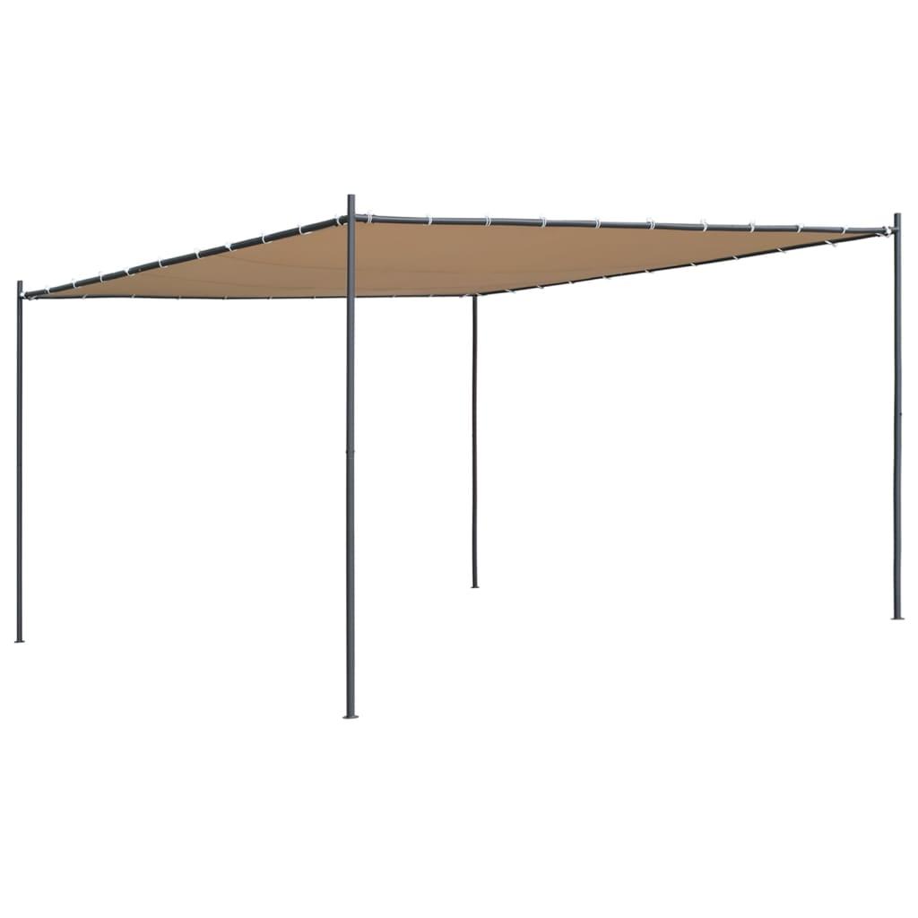 Pavillon med fladt tag 4x4x2,4 m beige