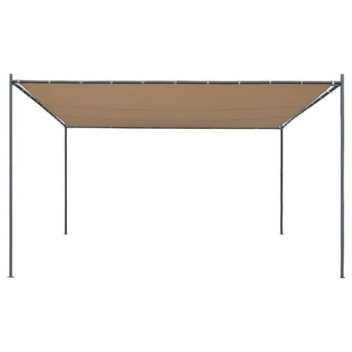 Pavillon med fladt tag 4x4x2,4 m beige