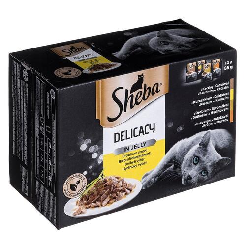 Kattemad Sheba Delicacy in Jelly Kylling Kalkun And Fugle 100 g