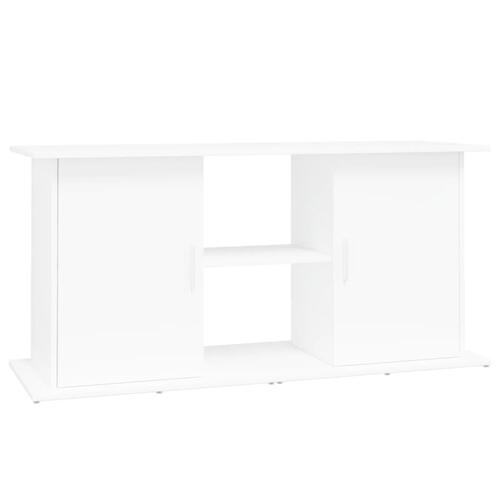 Akvariebord 121x41x58 cm konstrueret træ hvid
