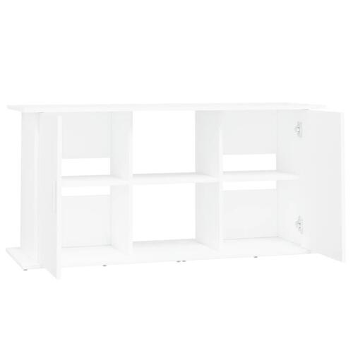 Akvariebord 121x41x58 cm konstrueret træ hvid