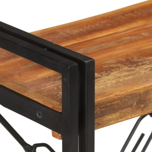 Bogreol m. 3 hylder 60x30x80 cm massivt genbrugstræ