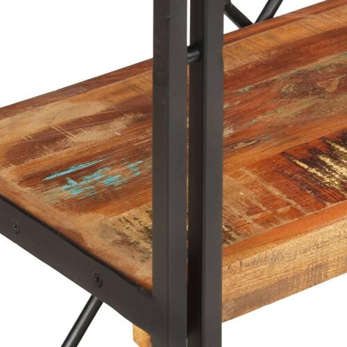 Bogreol m. 3 hylder 60x30x80 cm massivt genbrugstræ