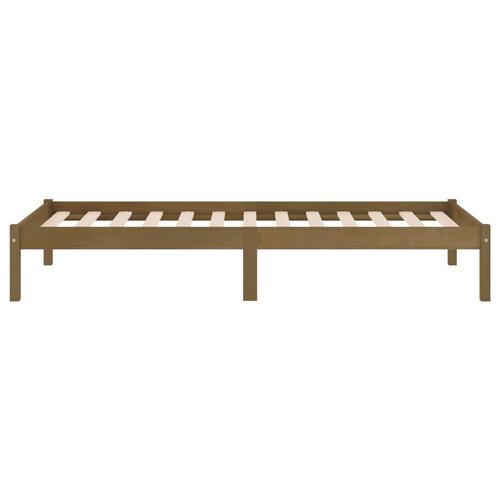 Sengeramme 75x190 cm Small Single massivt træ gyldenbrun