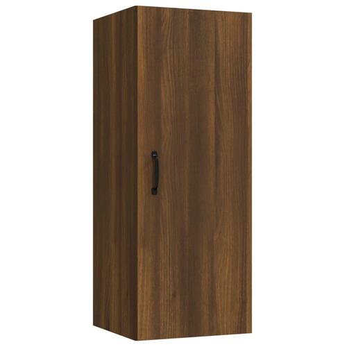 Vægskab 34,5x34x90 cm konstrueret træ brun egetræsfarve