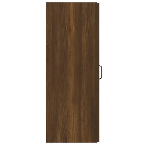 Vægskab 34,5x34x90 cm konstrueret træ brun egetræsfarve