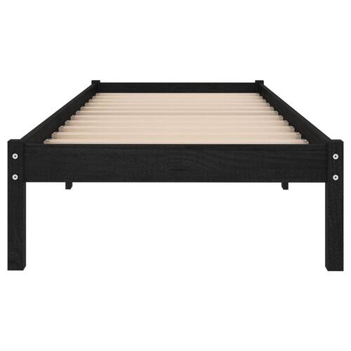 Sengeramme 75x190 cm Small Single massivt træ sort