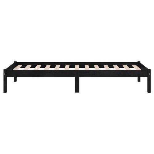 Sengeramme 75x190 cm Small Single massivt træ sort