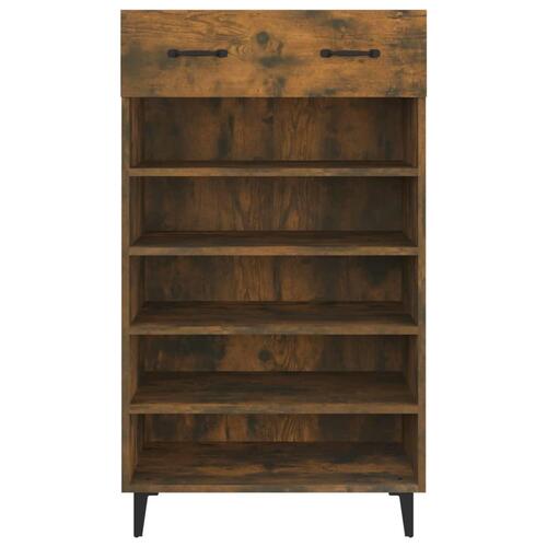 Skoreol 60x35x105 cm konstrueret træ røget egetræsfarve