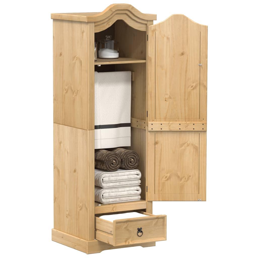 Klædeskab Corona 55x52x170 cm massivt fyrretræ billede