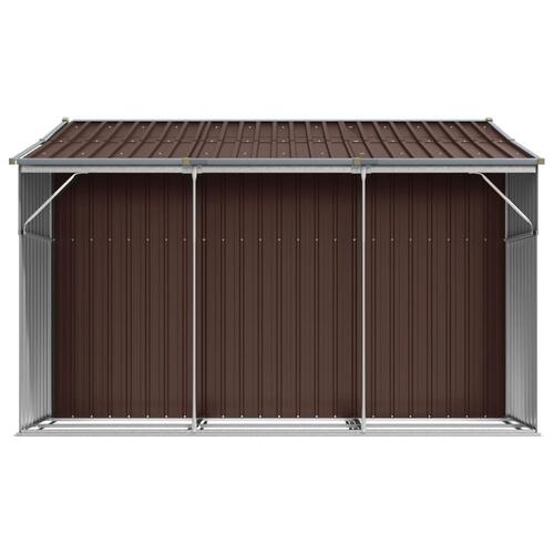 Haveskur 277x279x179 cm galvaniseret stål brun