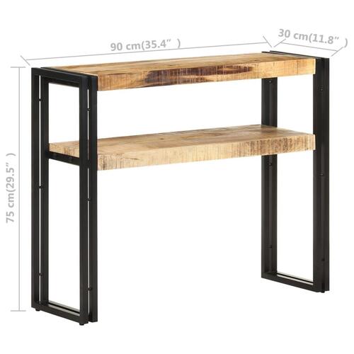 Konsolbord 90x30x75 cm ru mangotræ