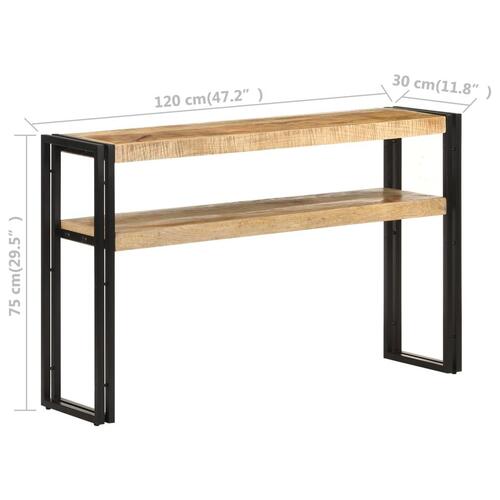 Konsolbord 120x30x75 cm ru mangotræ