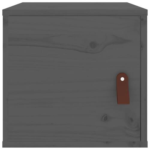 Vægskabe 2 stk. 31,5x30x30 cm massivt fyrretræ grå