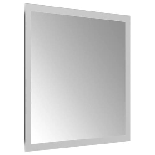 Badeværelsesspejl med LED-lys 30x30 cm