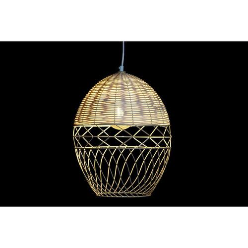 Loftslampe Metal Hvid Lys brun Rattan 50 W (30 x 30 x 38 cm)