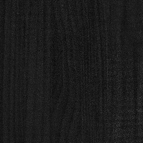 Sengeramme 90x190 cm Single massivt træ sort
