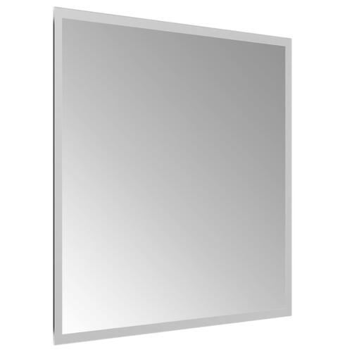 Badeværelsesspejl med LED-lys 50x50 cm