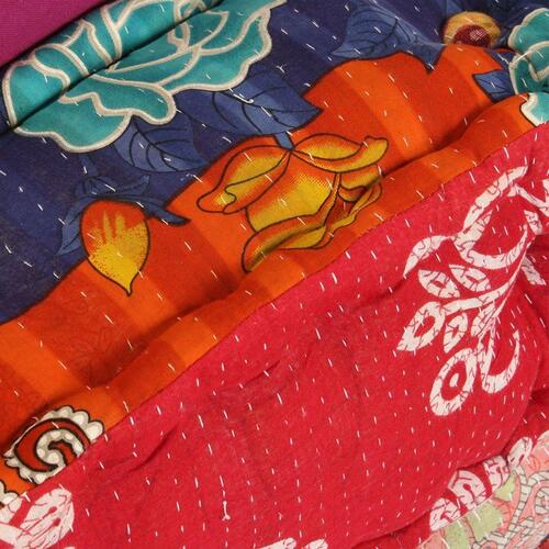 3-personers modulpuf stof patchwork