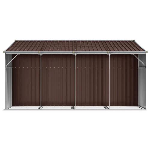Haveskur 277x365,5x179 cm galvaniseret stål brun