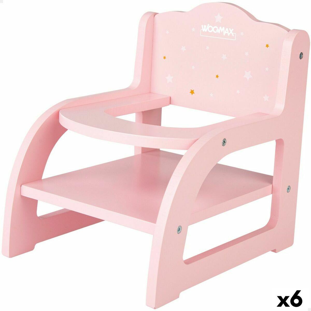 Stol til Dukker Woomax 16,5 x 21 x 20 cm Pink 6 enheder