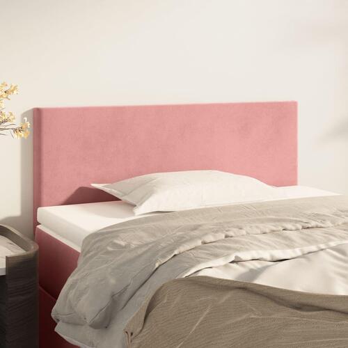Sengegavl 80x5x78/88 cm fløjl pink