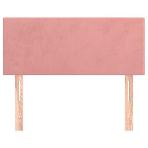 Sengegavl 80x5x78/88 cm fløjl pink