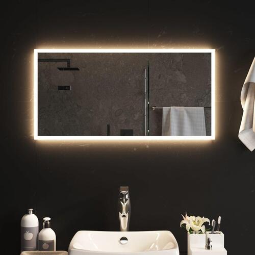 Badeværelsesspejl med LED-lys 80x40 cm
