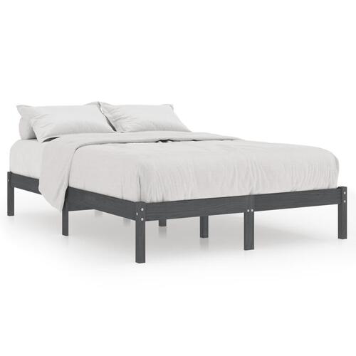 Sengeramme 120x190 cm Small Double massivt træ grå