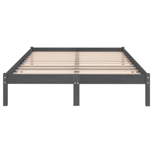 Sengeramme 120x190 cm Small Double massivt træ grå