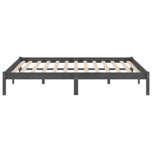 Sengeramme 120x190 cm Small Double massivt træ grå