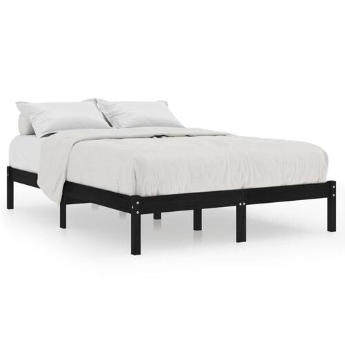 Sengeramme 120x190 cm Small Double massivt træ sort