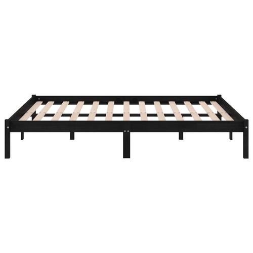Sengeramme 120x190 cm Small Double massivt træ sort