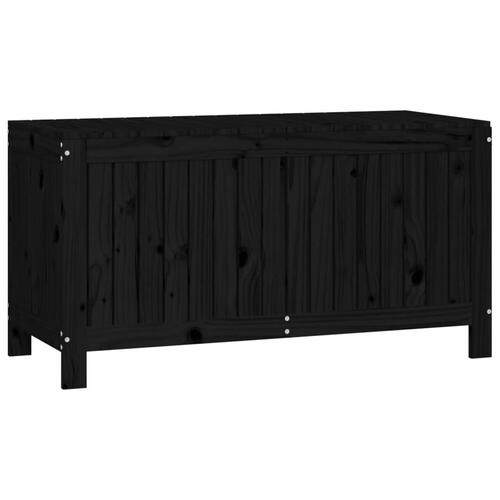 Opbevaringskasse til haven 115x49x60 cm massivt fyrretræ sort